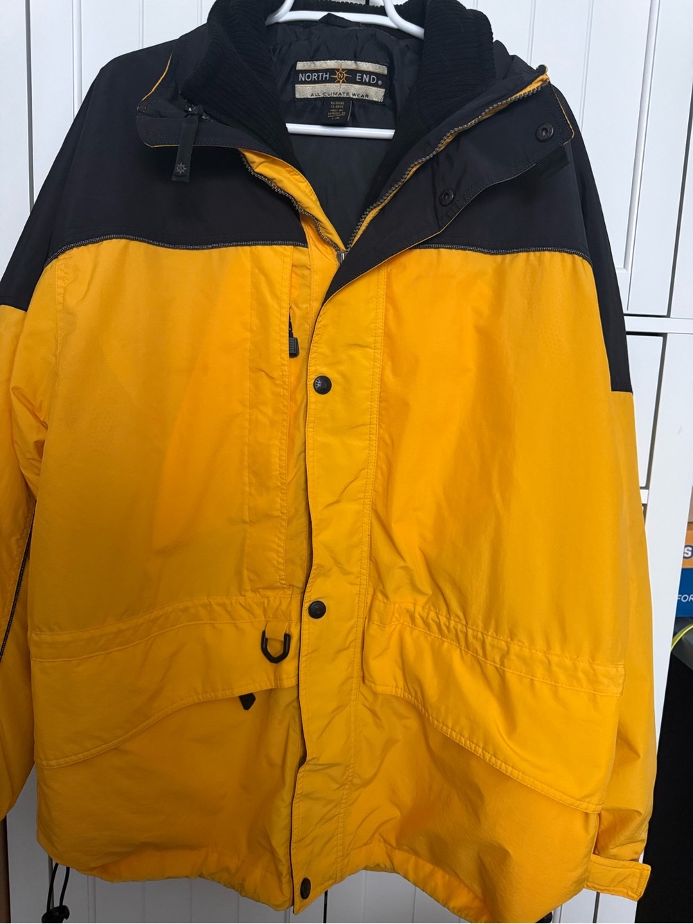 North End EZEM System Jacket Ski Parker Yellow/Black Sz L